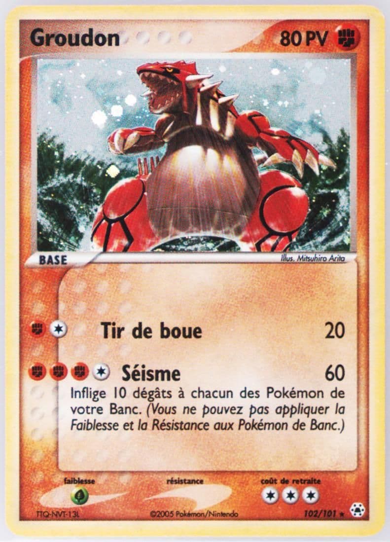 Groudon-Holo (102) 2005 Pokemon French EX Hidden Legends