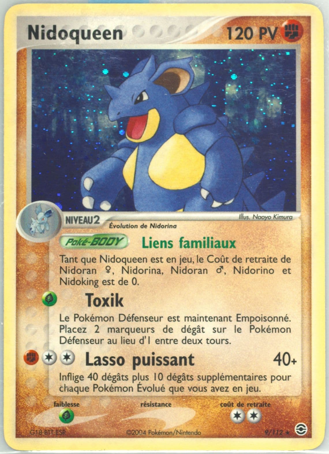 Nidoqueen-Holo French (9) 2004 Pokemon EX Fire Red & Leaf Green
