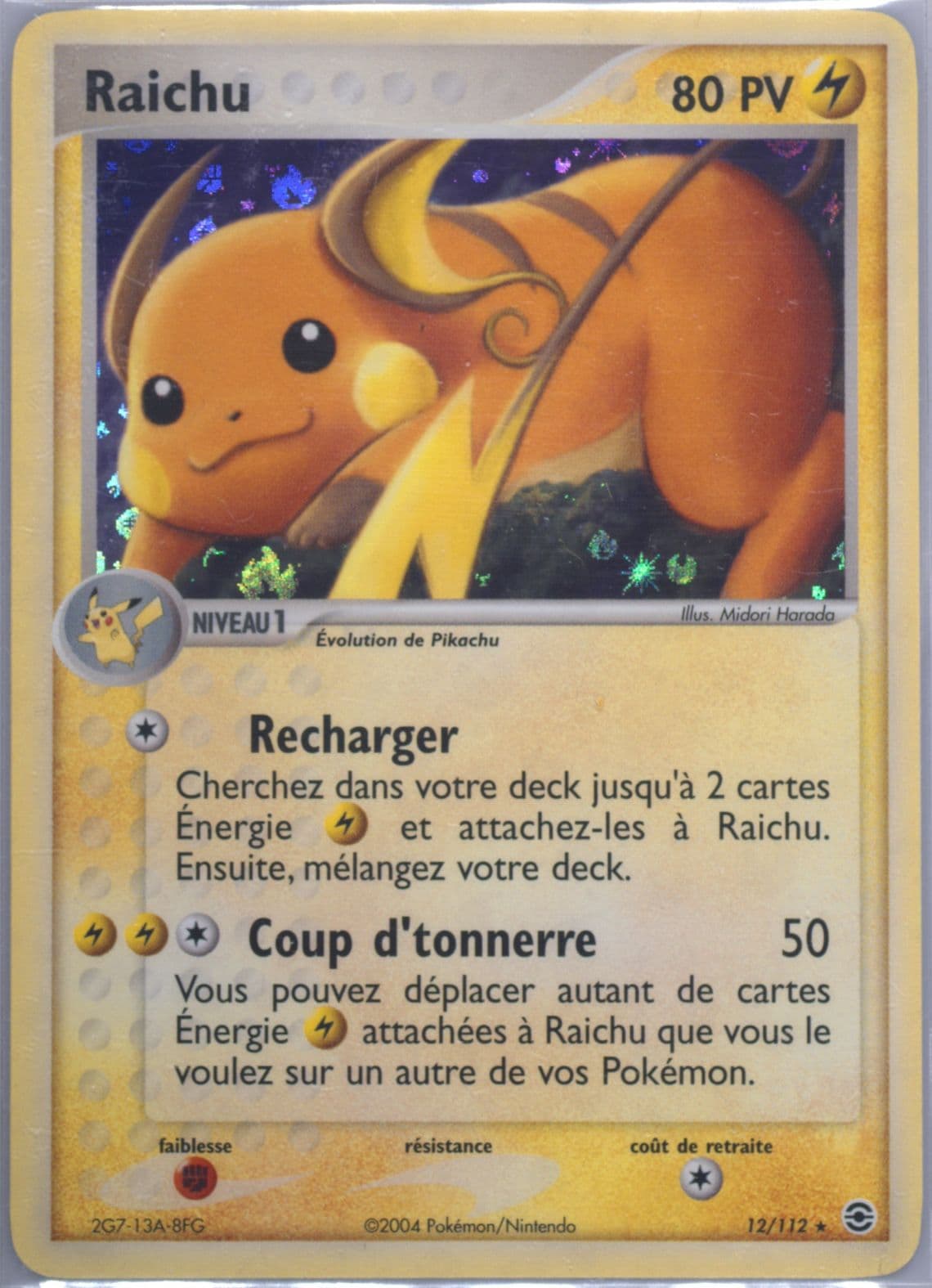 Raichu-Reverse Foil French (12) 2004 Pokemon EX Fire Red & Leaf Green