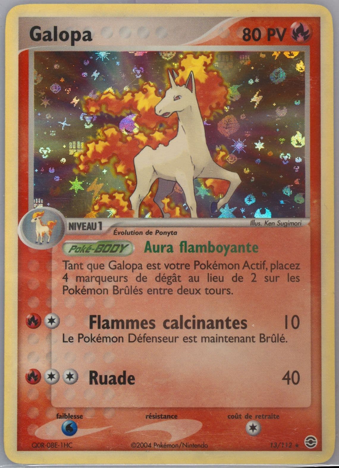 Galopa-Reverse Foil French (13) 2004 Pokemon EX Fire Red & Leaf Green