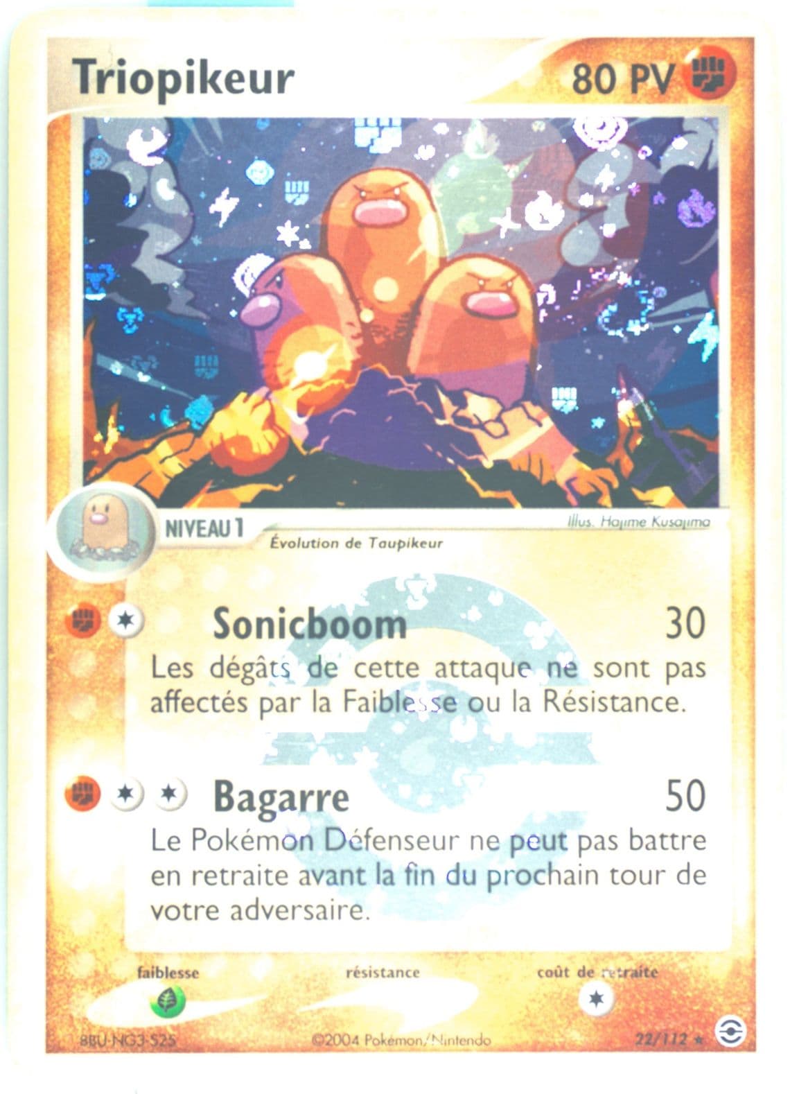 Triopikeur-Reverse Foil French (22) 2004 Pokemon EX Fire Red & Leaf Green