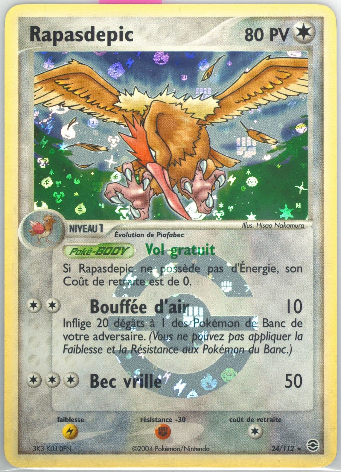 Rapasdepic-Reverse Foil French (24) 2004 Pokemon EX Fire Red & Leaf Green