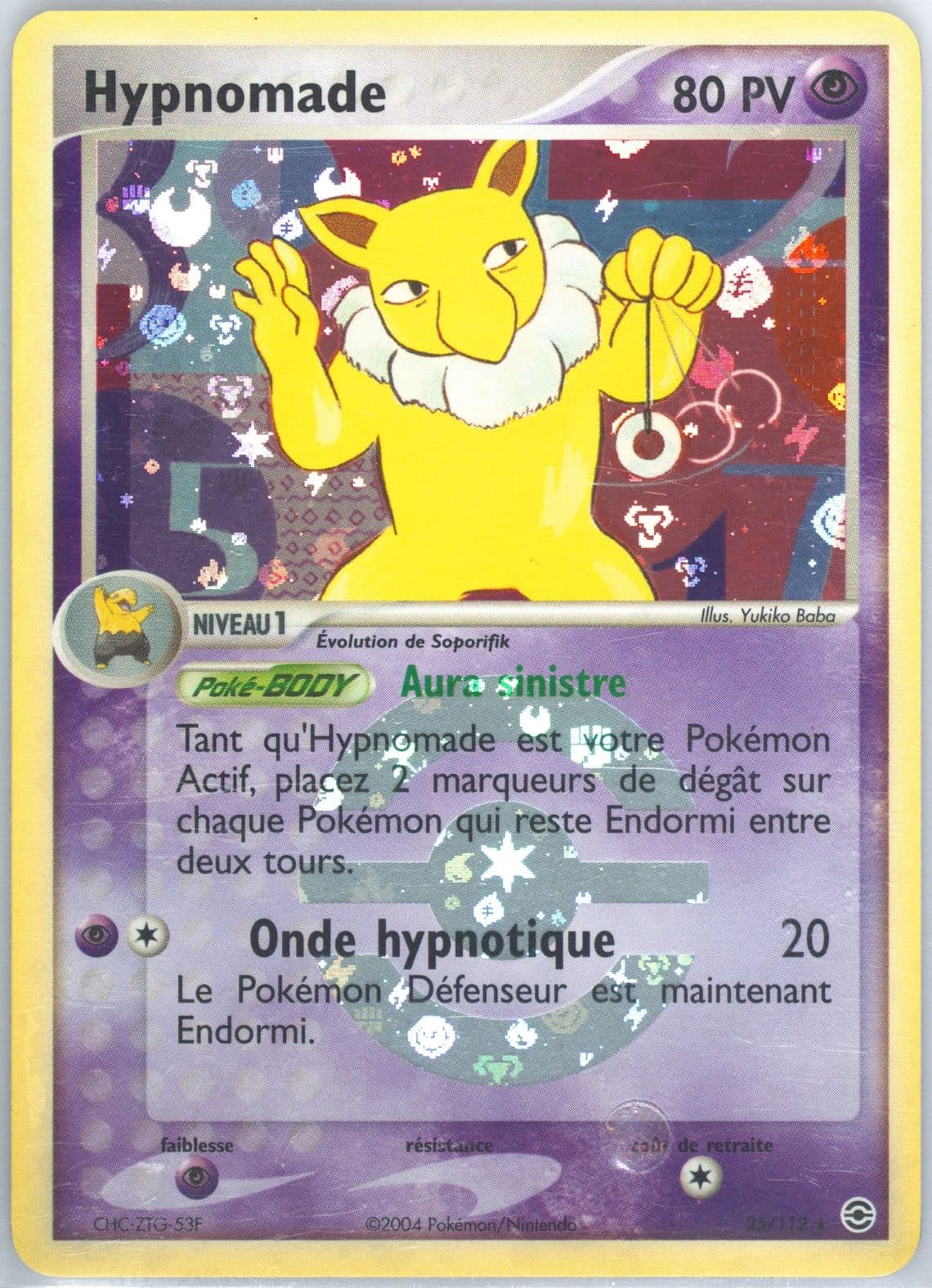 Hypnomade-Reverse Foil French (25) 2004 Pokemon EX Fire Red & Leaf Green