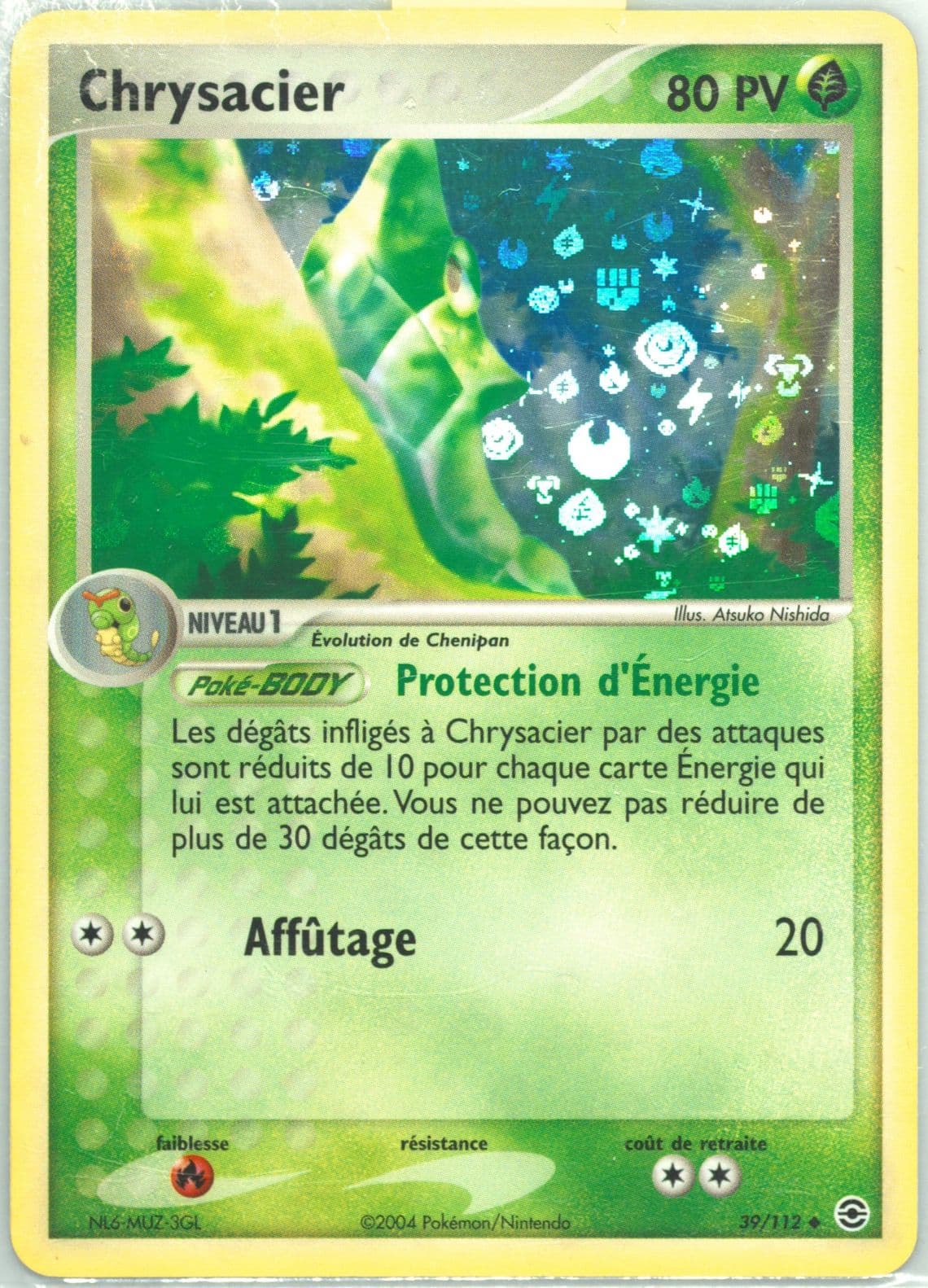 Chrysacier-Reverse Foil French (39) 2004 Pokemon EX Fire Red & Leaf Green