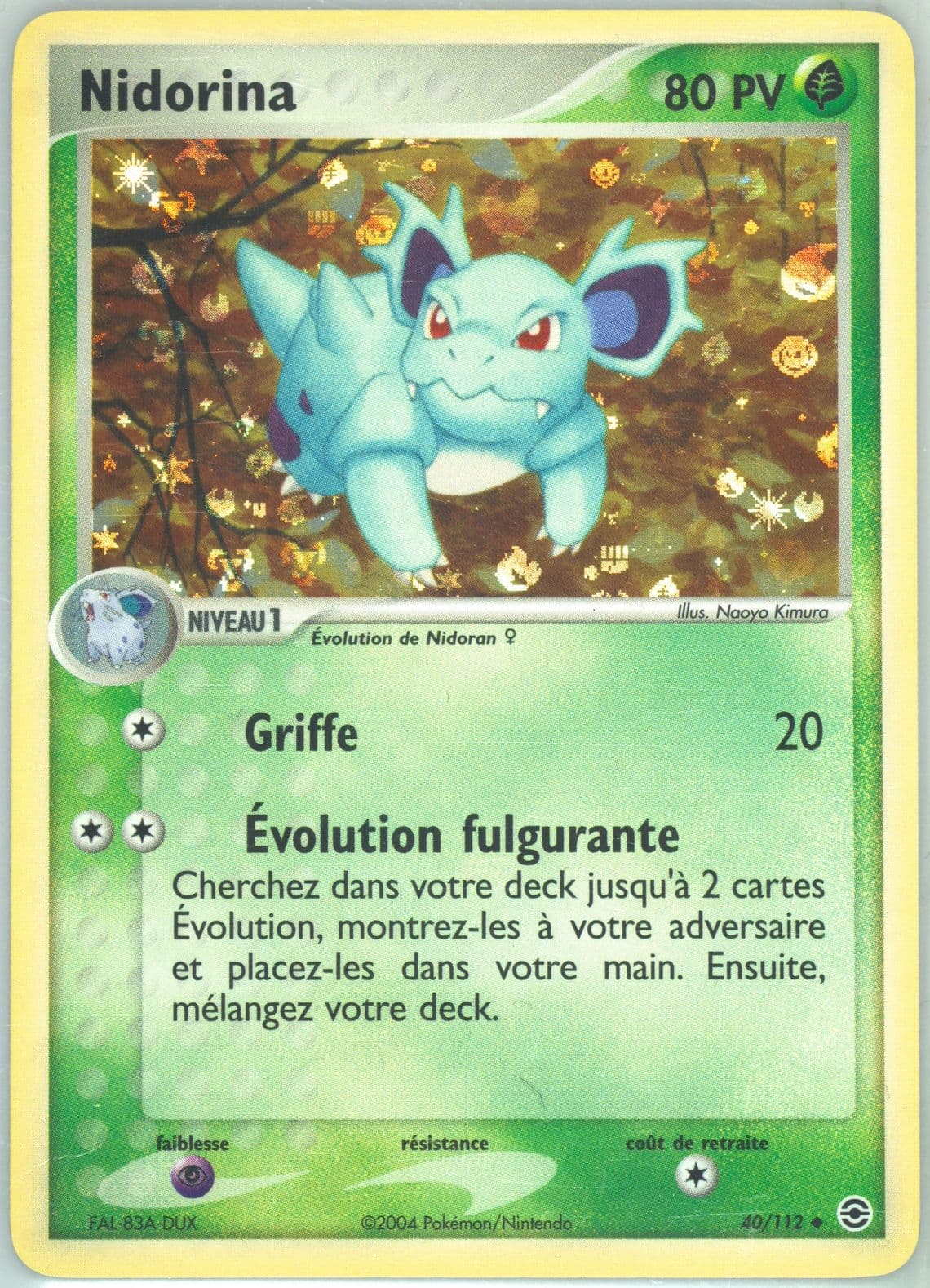 Nidorina-Reverse Foil French (40) 2004 Pokemon EX Fire Red & Leaf Green