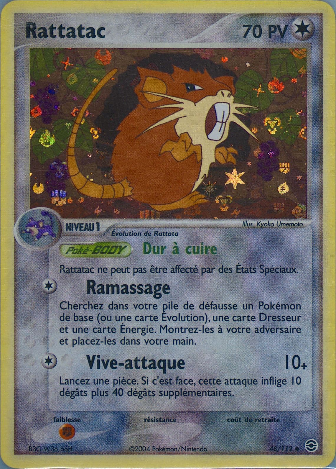 Rattatac-Reverse Foil French (48) 2004 Pokemon EX Fire Red & Leaf Green