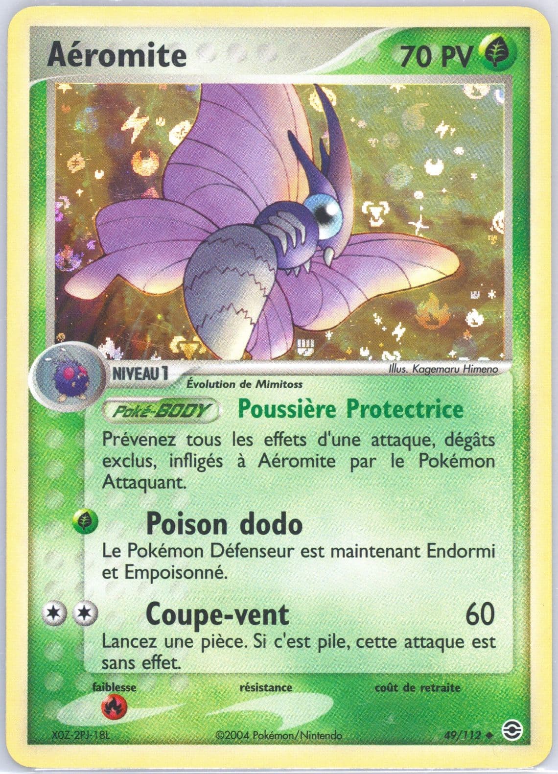 Aeromite-Reverse Foil French (49) 2004 Pokemon EX Fire Red & Leaf Green