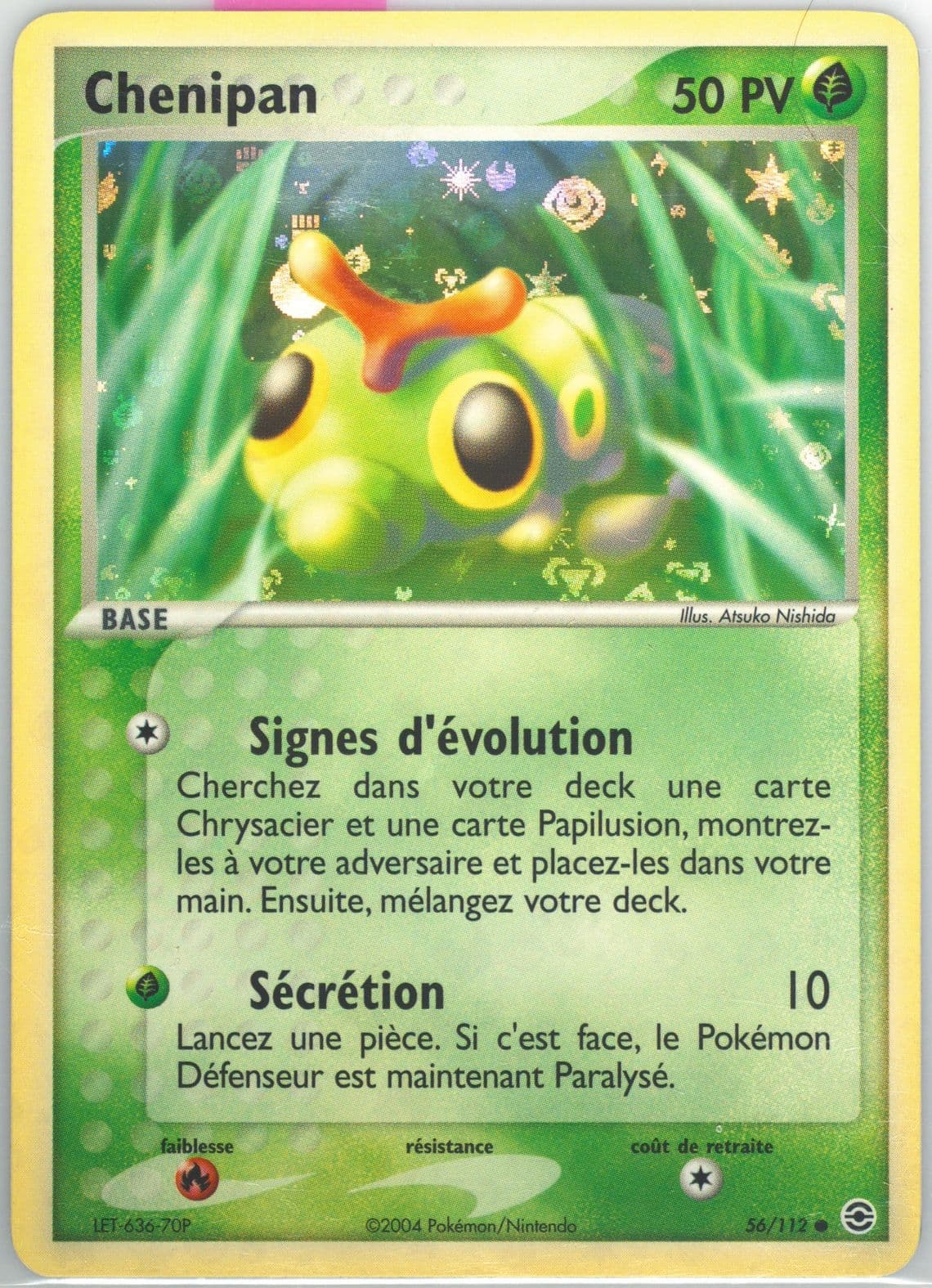 Chenipan-Reverse Foil French (56) 2004 Pokemon EX Fire Red & Leaf Green
