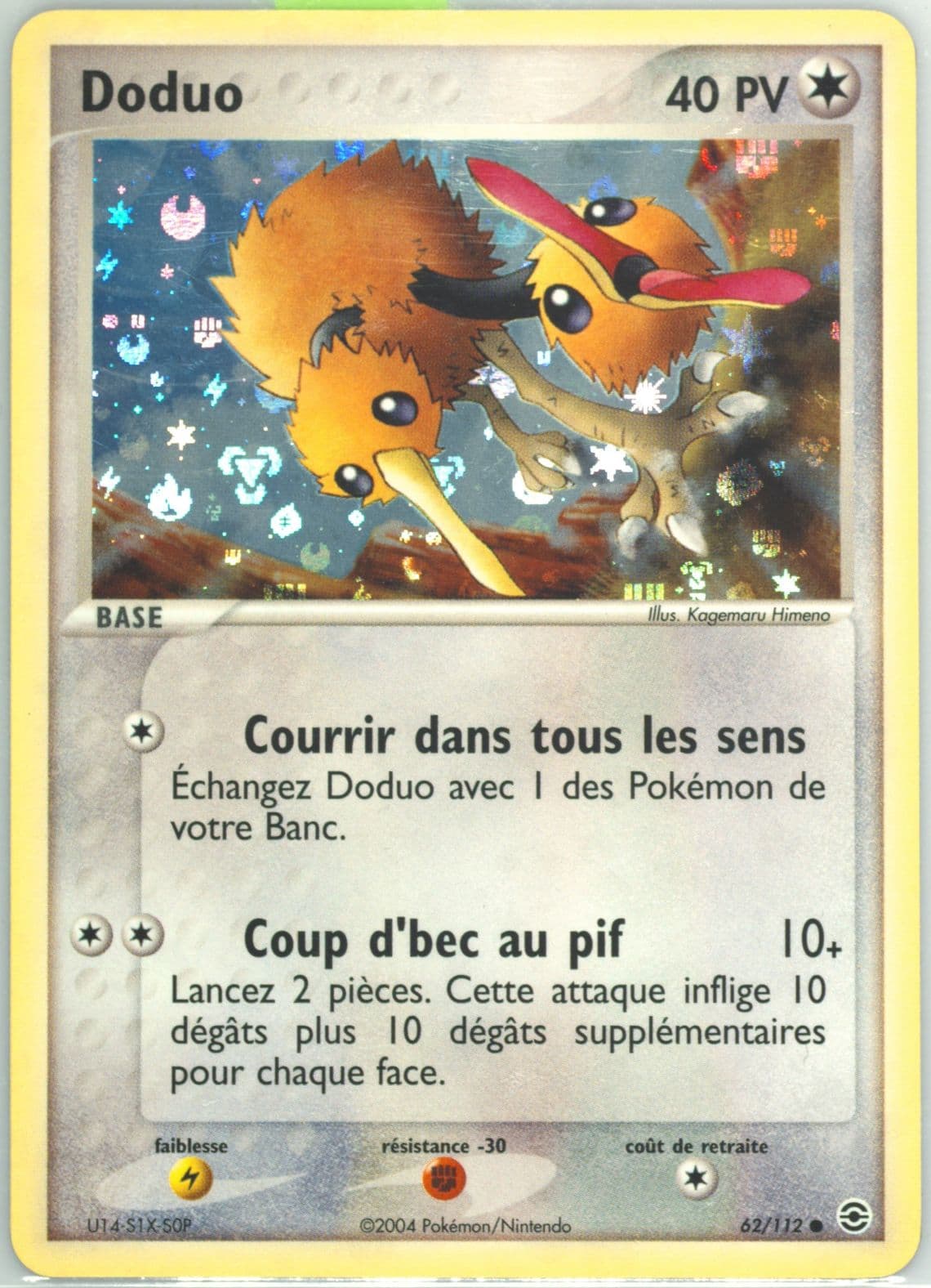 Doduo-Reverse Foil French (62) 2004 Pokemon EX Fire Red & Leaf Green