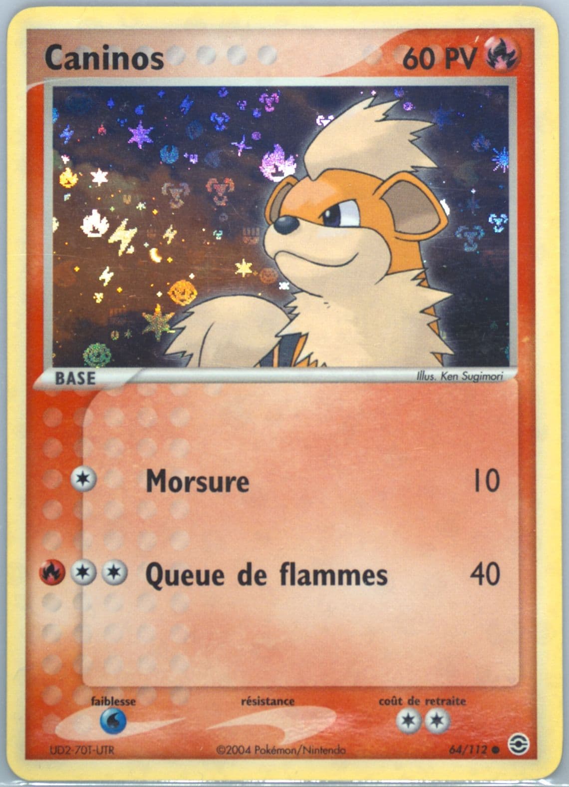 Caninos-Reverse Foil French (64) 2004 Pokemon EX Fire Red & Leaf Green