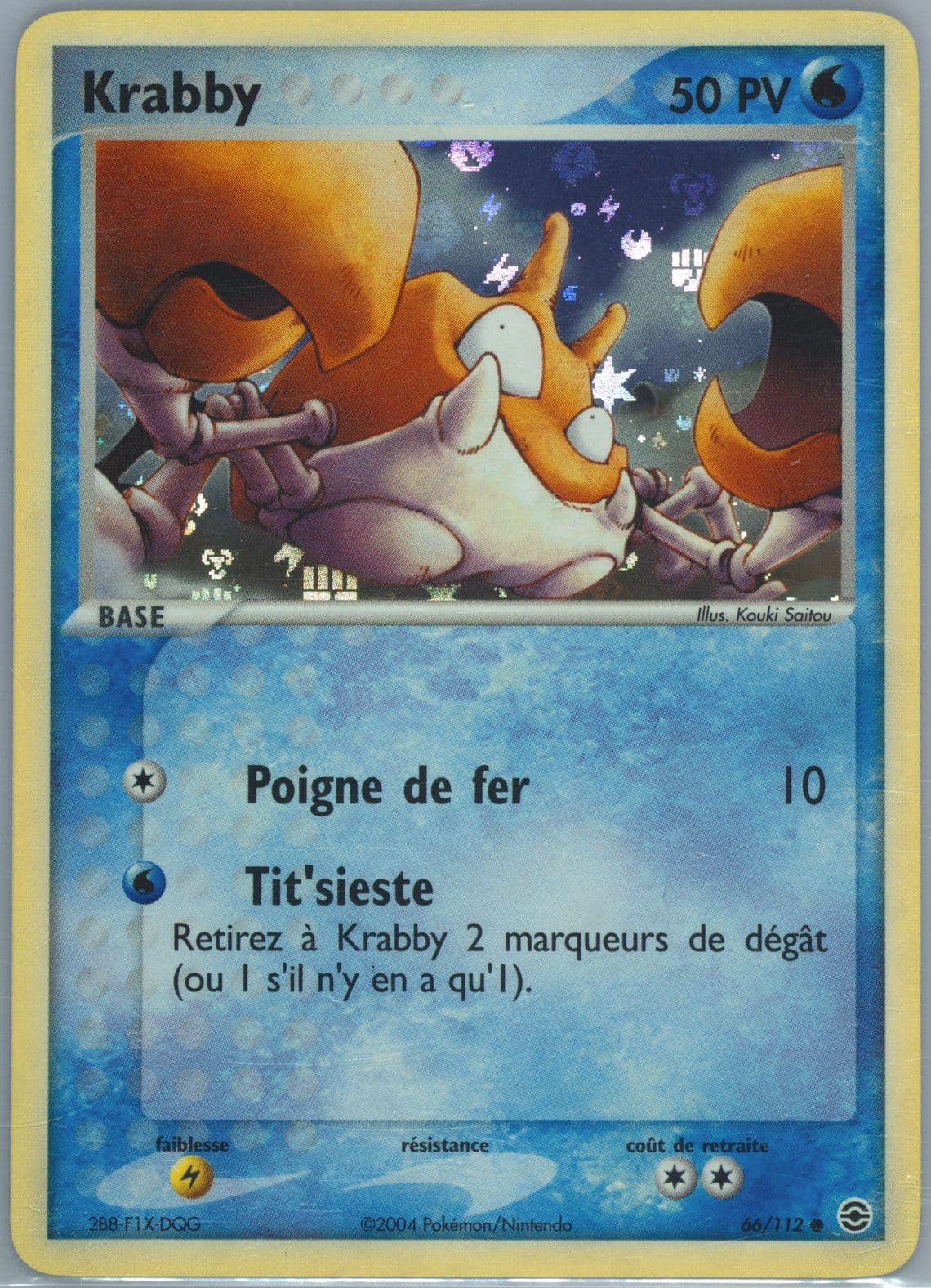 Krabby-Reverse Foil French (66) 2004 Pokemon EX Fire Red & Leaf Green
