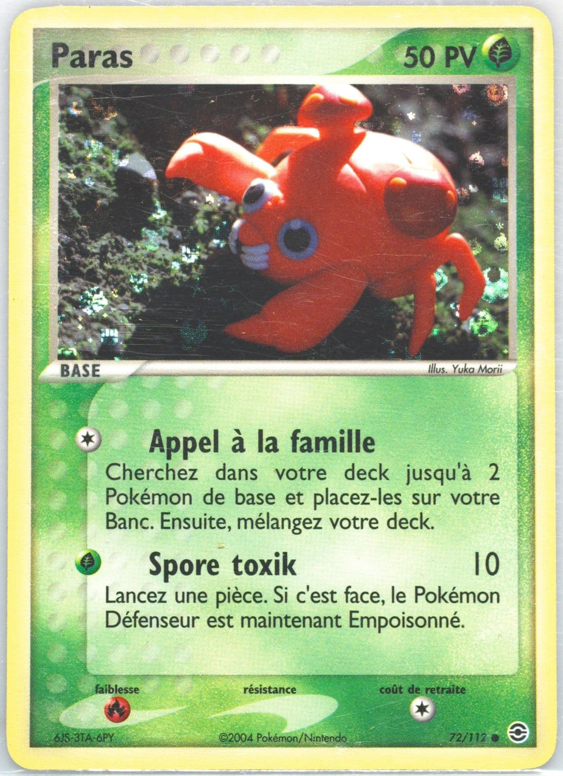 Paras-Reverse Foil French (72) 2004 Pokemon EX Fire Red & Leaf Green