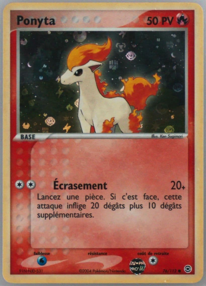 Ponyta-Reverse Foil French (76) 2004 Pokemon EX Fire Red & Leaf Green