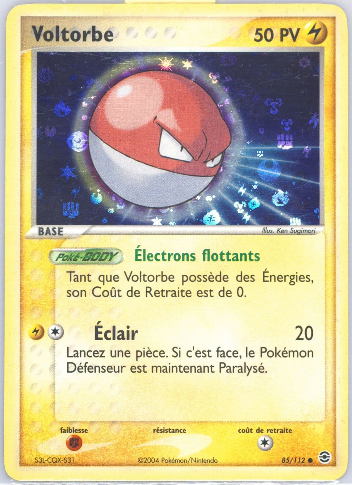 Voltorbe-Reverse Foil French (85) 2004 Pokemon EX Fire Red & Leaf Green
