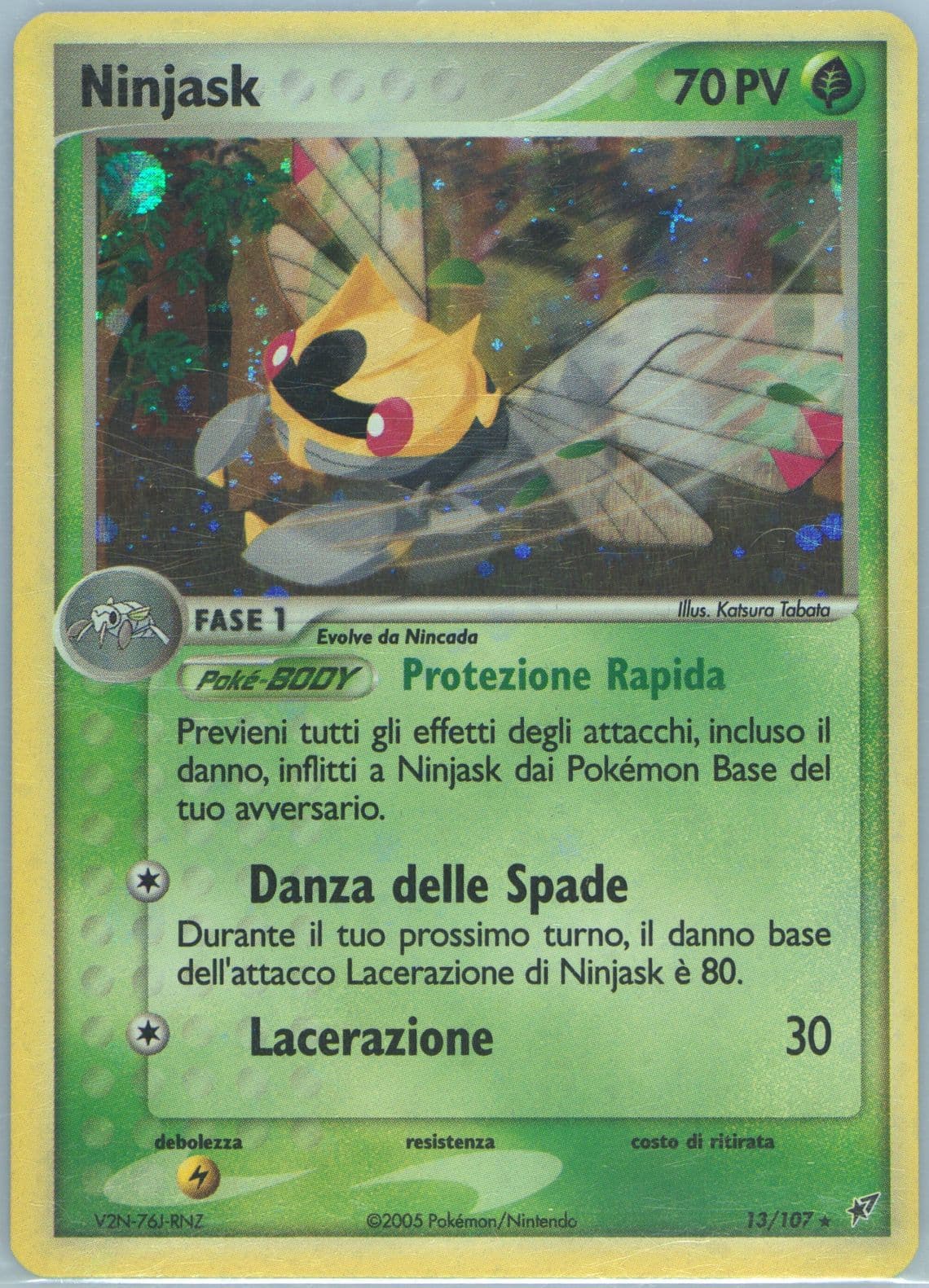Ninjask-Holo Italian (13) 2005 Pokemon EX Deoxys