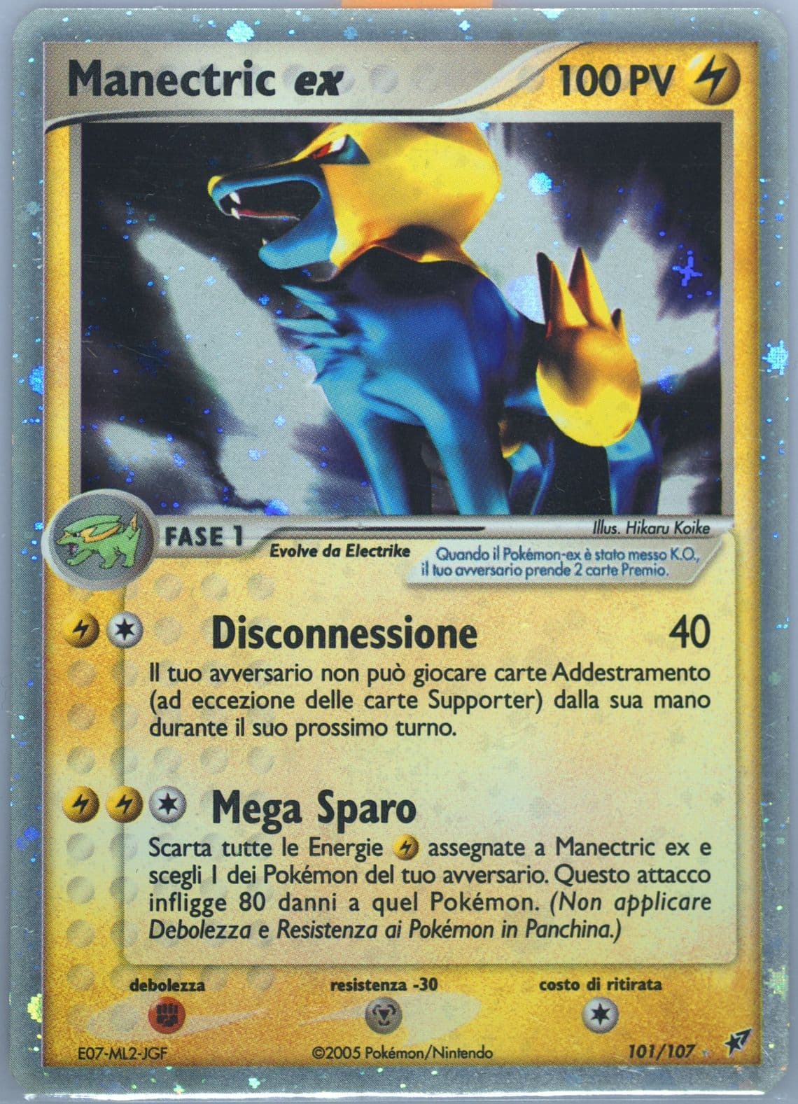 Manectric EX-Holo Italian (101) 2005 Pokemon EX Deoxys