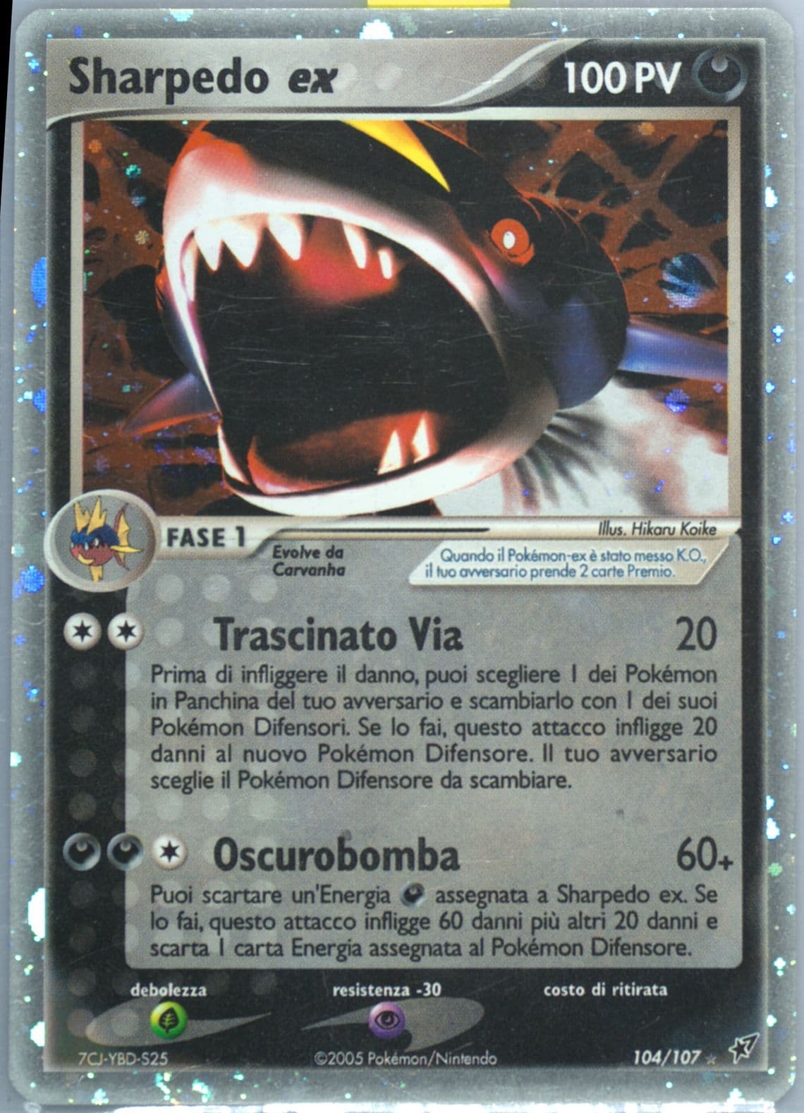 Sharpedo EX-Holo Italian (104) 2005 Pokemon EX Deoxys