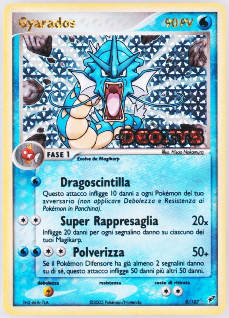 Gyarados-Reverse Foil Italian (8) 2005 Pokemon EX Deoxys