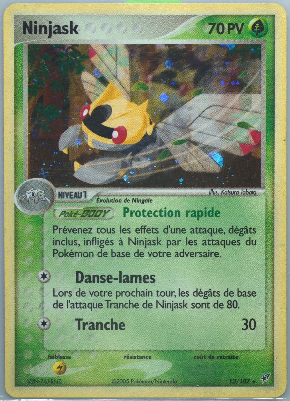Ninjask-Holo French (13) 2005 Pokemon EX Deoxys