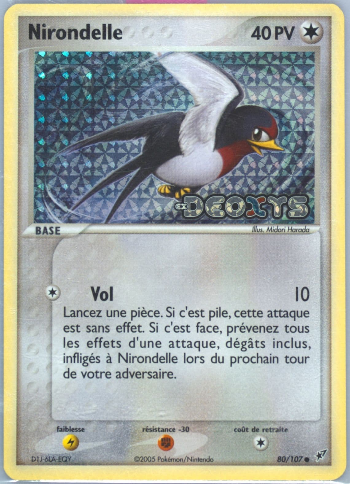 Nirondelle French (80) 2005 Pokemon EX Deoxys