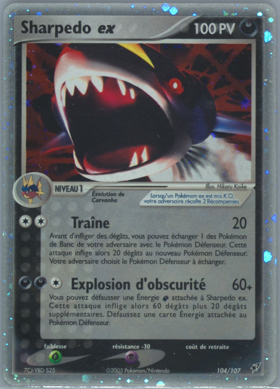 Sharpedo EX-Holo French (104) 2005 Pokemon EX Deoxys