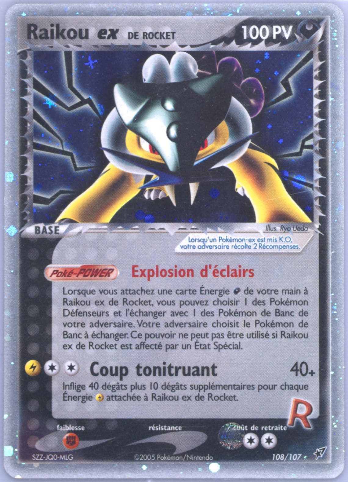 Raikou EX de Rocket-Holo French (108) 2005 Pokemon EX Deoxys