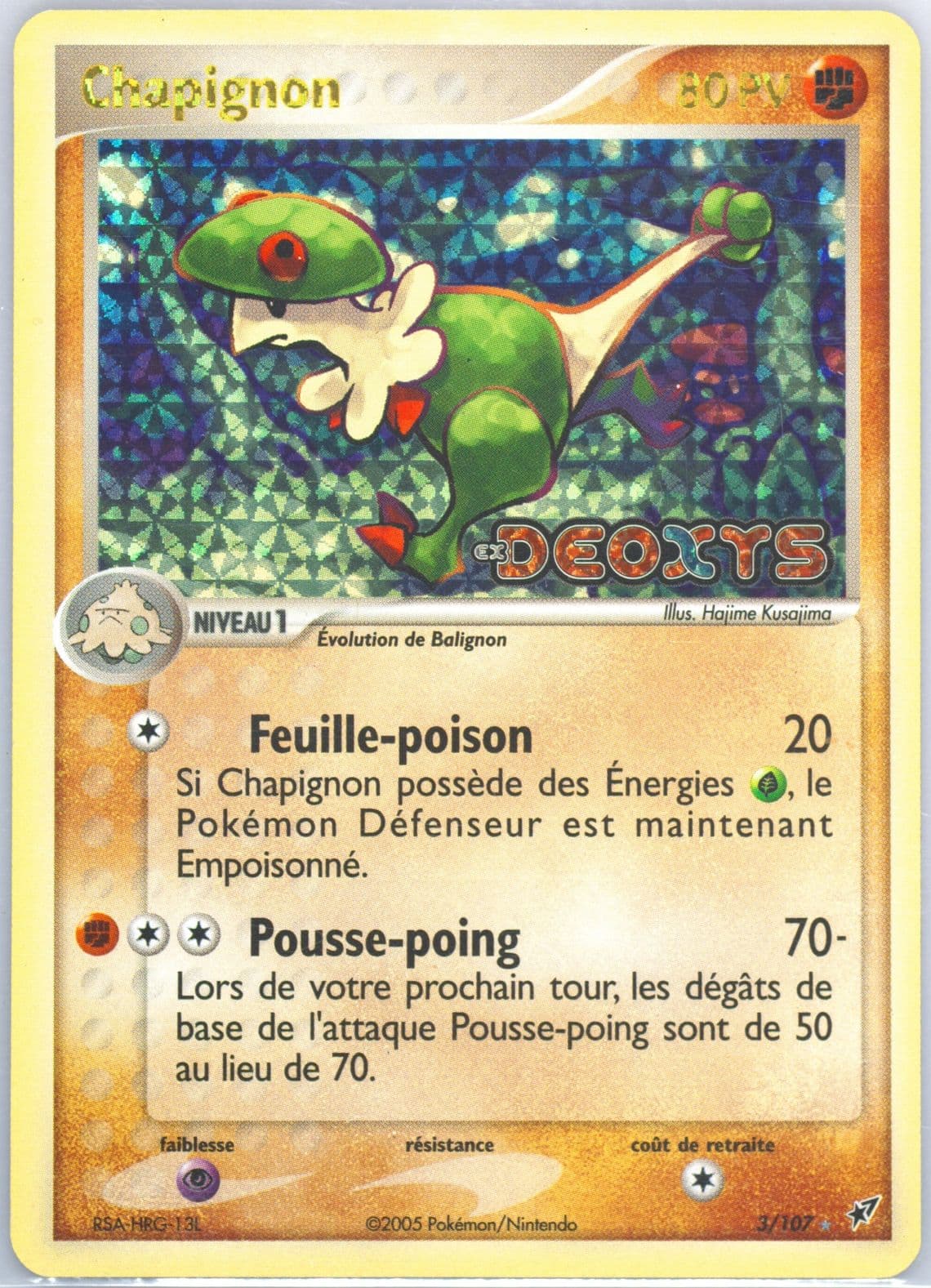 Chapignon-Reverse Foil French (3) 2005 Pokemon EX Deoxys