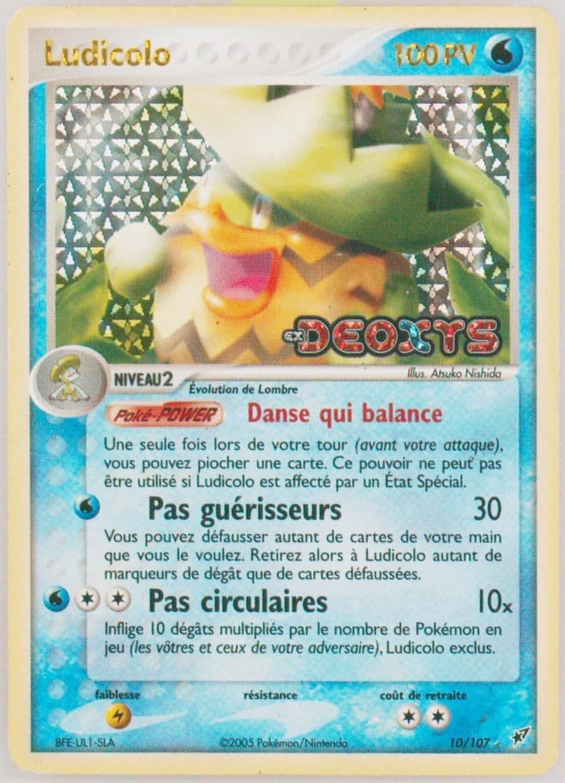 Ludicolo-Reverse Foil French (10) 2005 Pokemon EX Deoxys