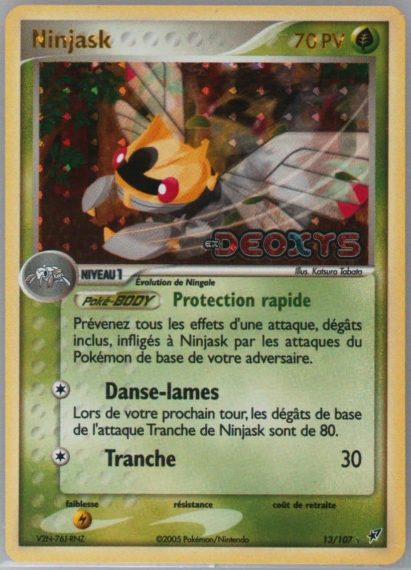Ninjask-Reverse Foil French (13) 2005 Pokemon EX Deoxys