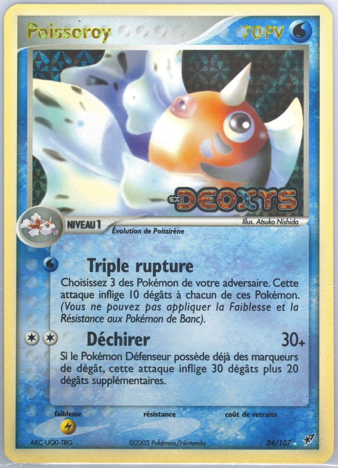 Poissoroy-Reverse Foil French (24) 2005 Pokemon EX Deoxys