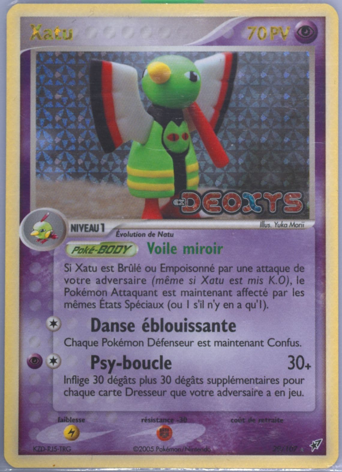 Xatu-Reverse Foil French (29) 2005 Pokemon EX Deoxys