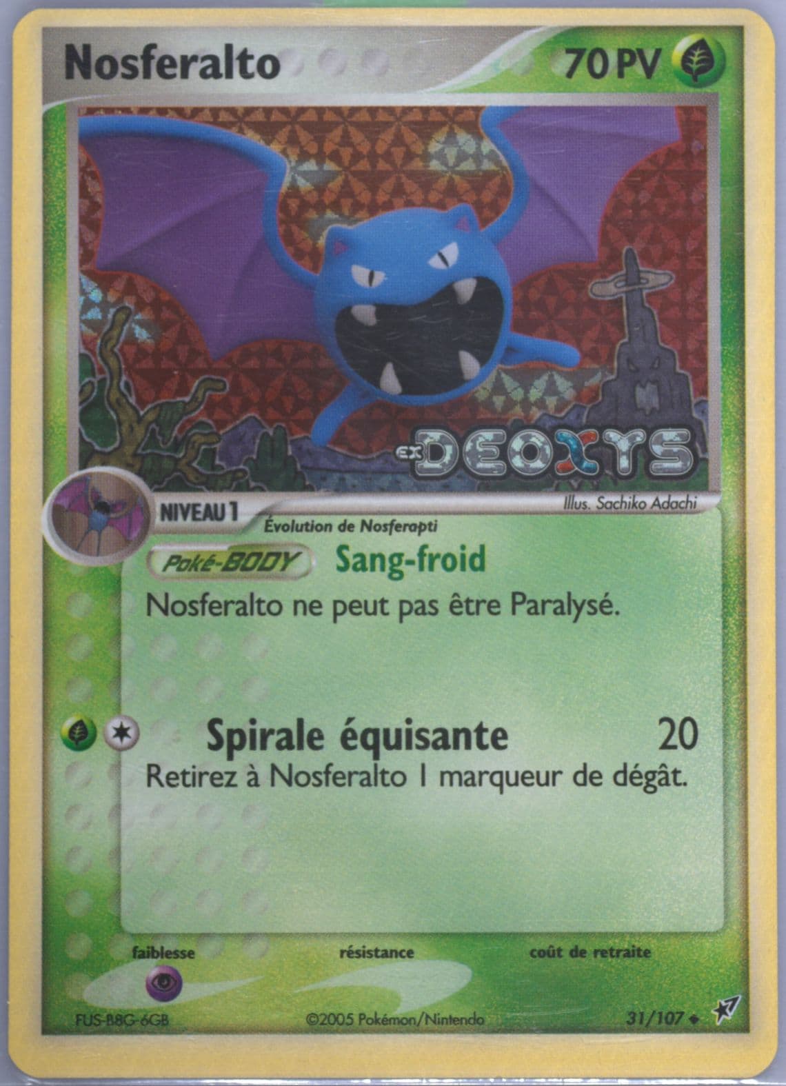Nosferalto-Reverse Foil French (31) 2005 Pokemon EX Deoxys