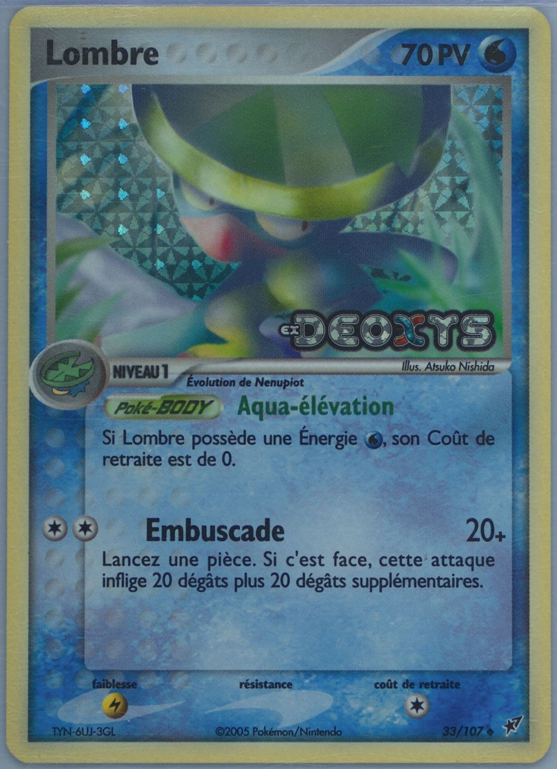 Lombre-Reverse Foil French (33) 2005 Pokemon EX Deoxys