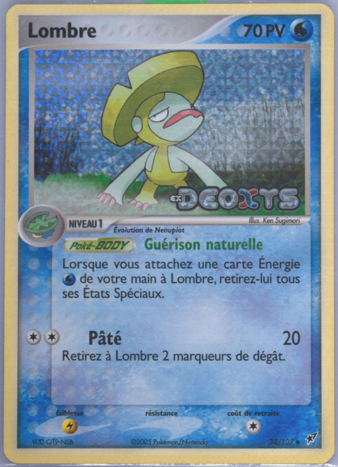 Lombre-Reverse Foil French (34) 2005 Pokemon EX Deoxys