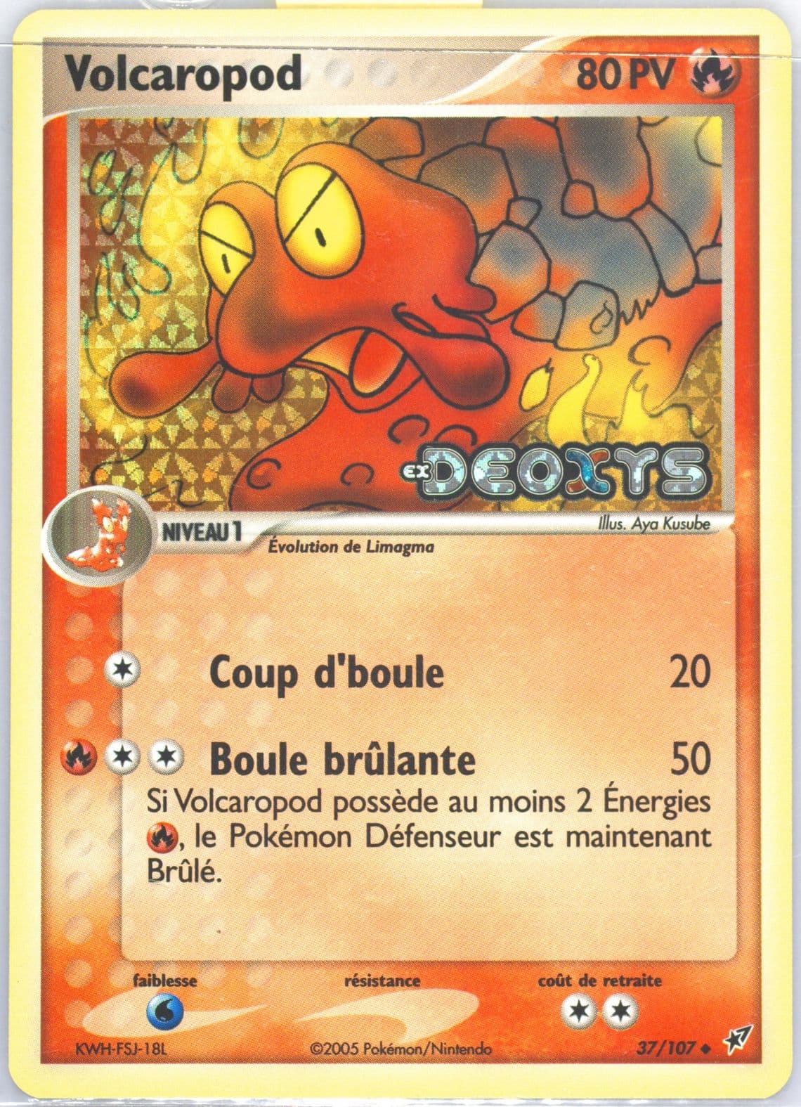 Volcaropod-Reverse Foil French (37) 2005 Pokemon EX Deoxys