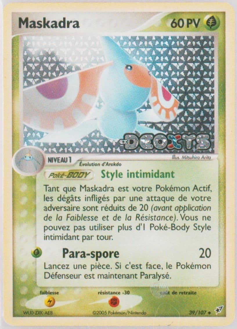 Maskadra-Reverse Foil French (39) 2005 Pokemon EX Deoxys