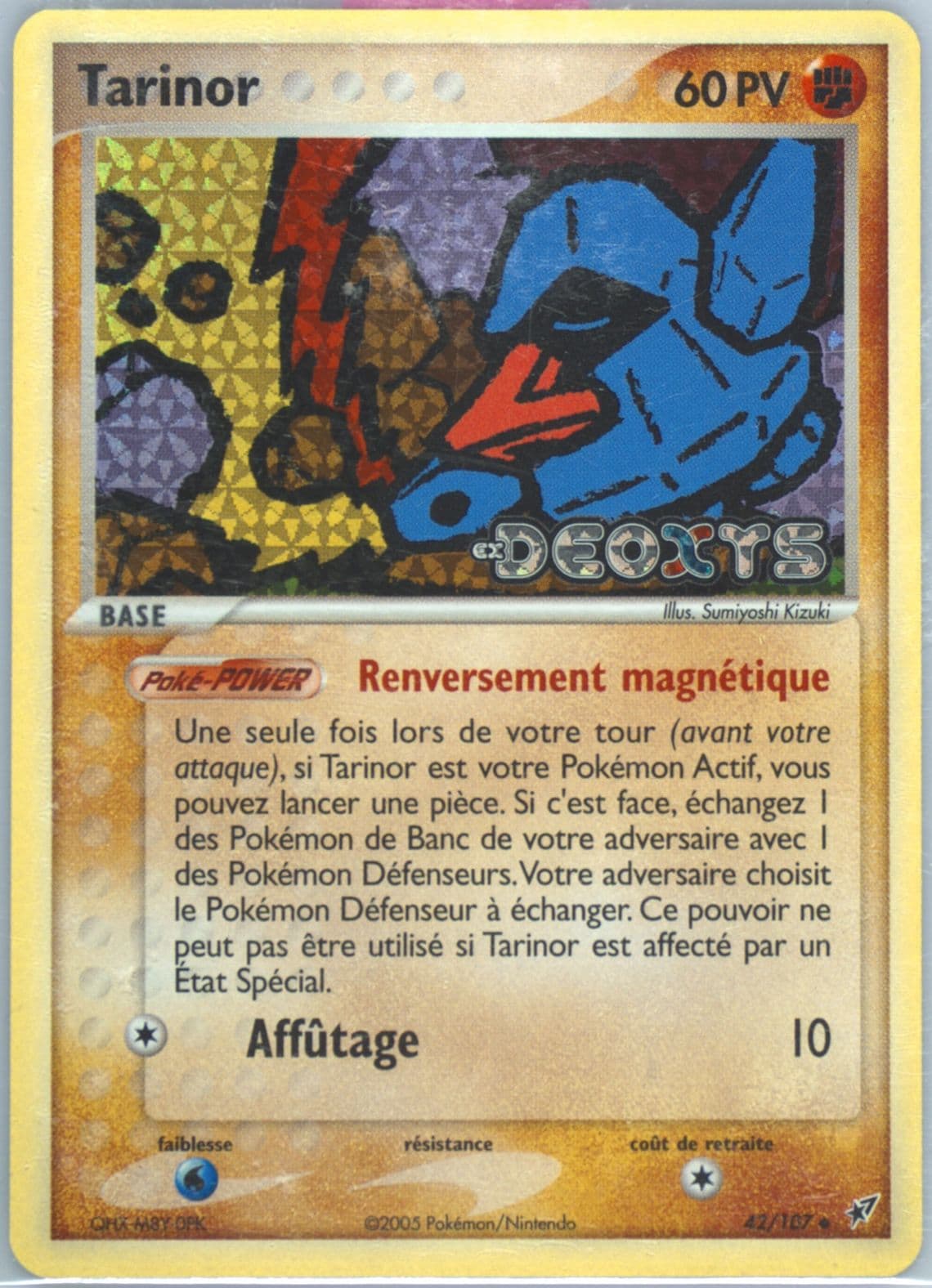 Tarinor-Reverse Foil French (42) 2005 Pokemon EX Deoxys