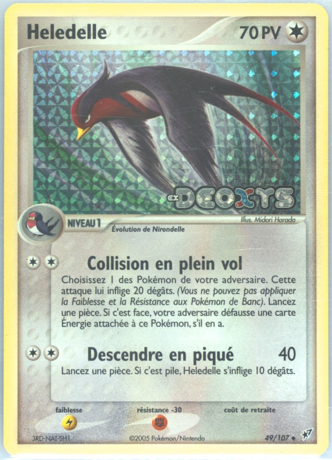 Heledelle-Reverse Foil French (49) 2005 Pokemon EX Deoxys