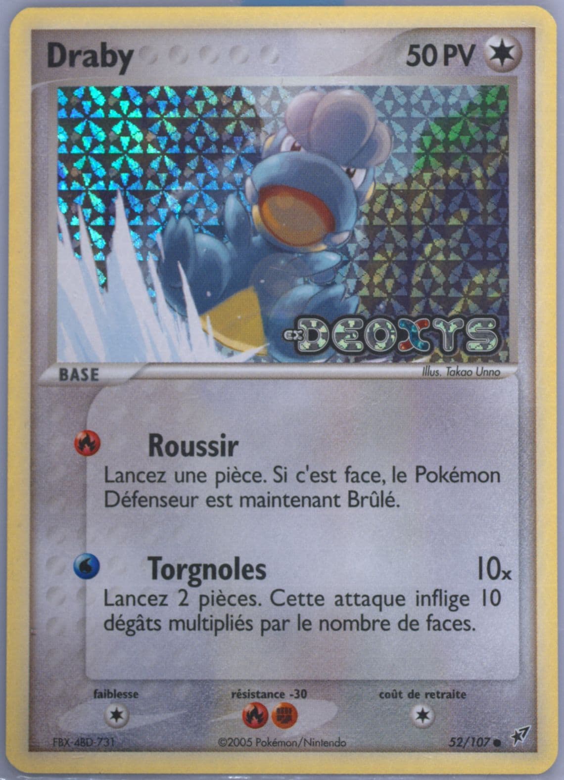 Draby-Reverse Foil French (52) 2005 Pokemon EX Deoxys