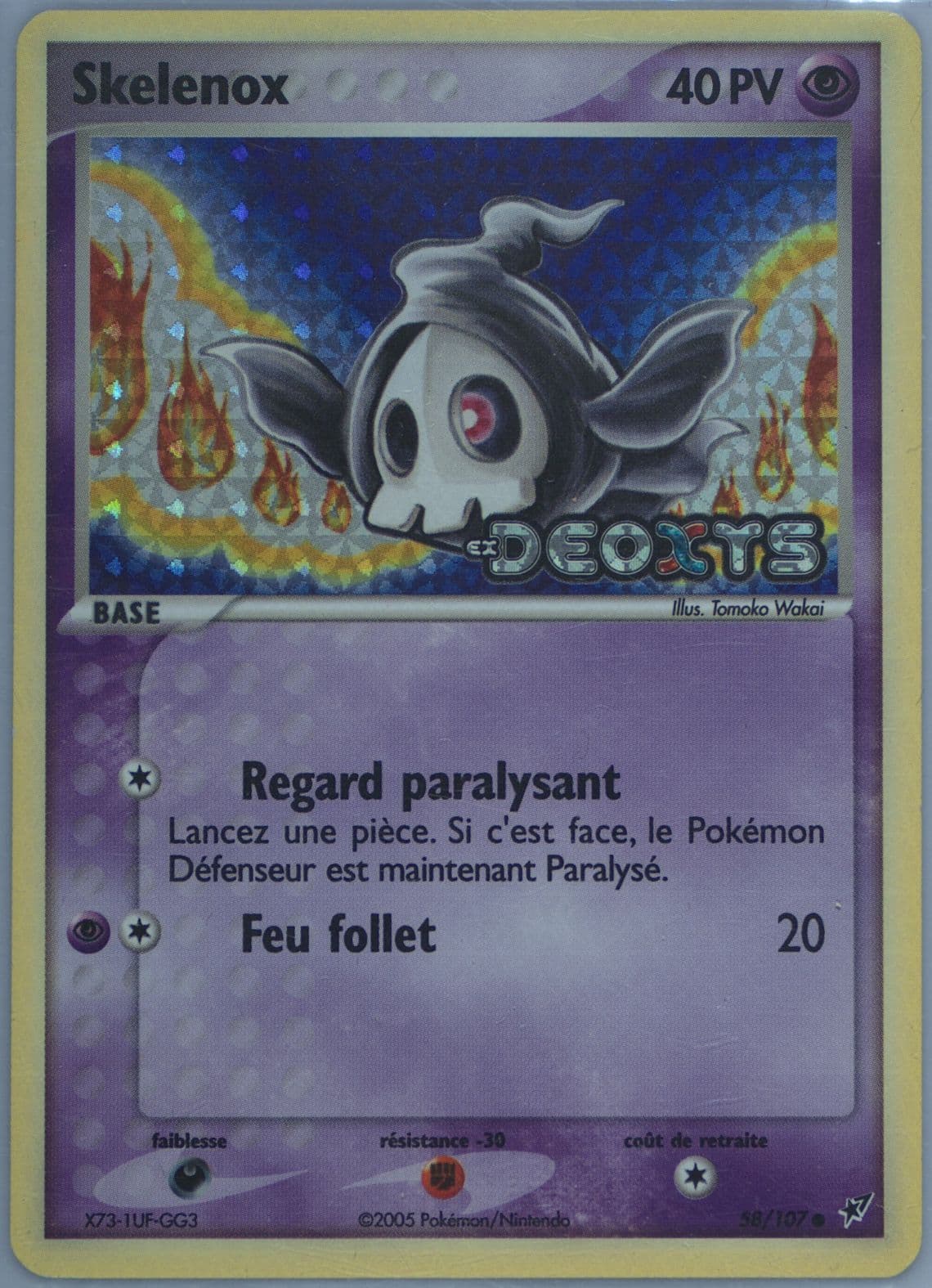 Skelenox-Reverse Foil French (58) 2005 Pokemon EX Deoxys
