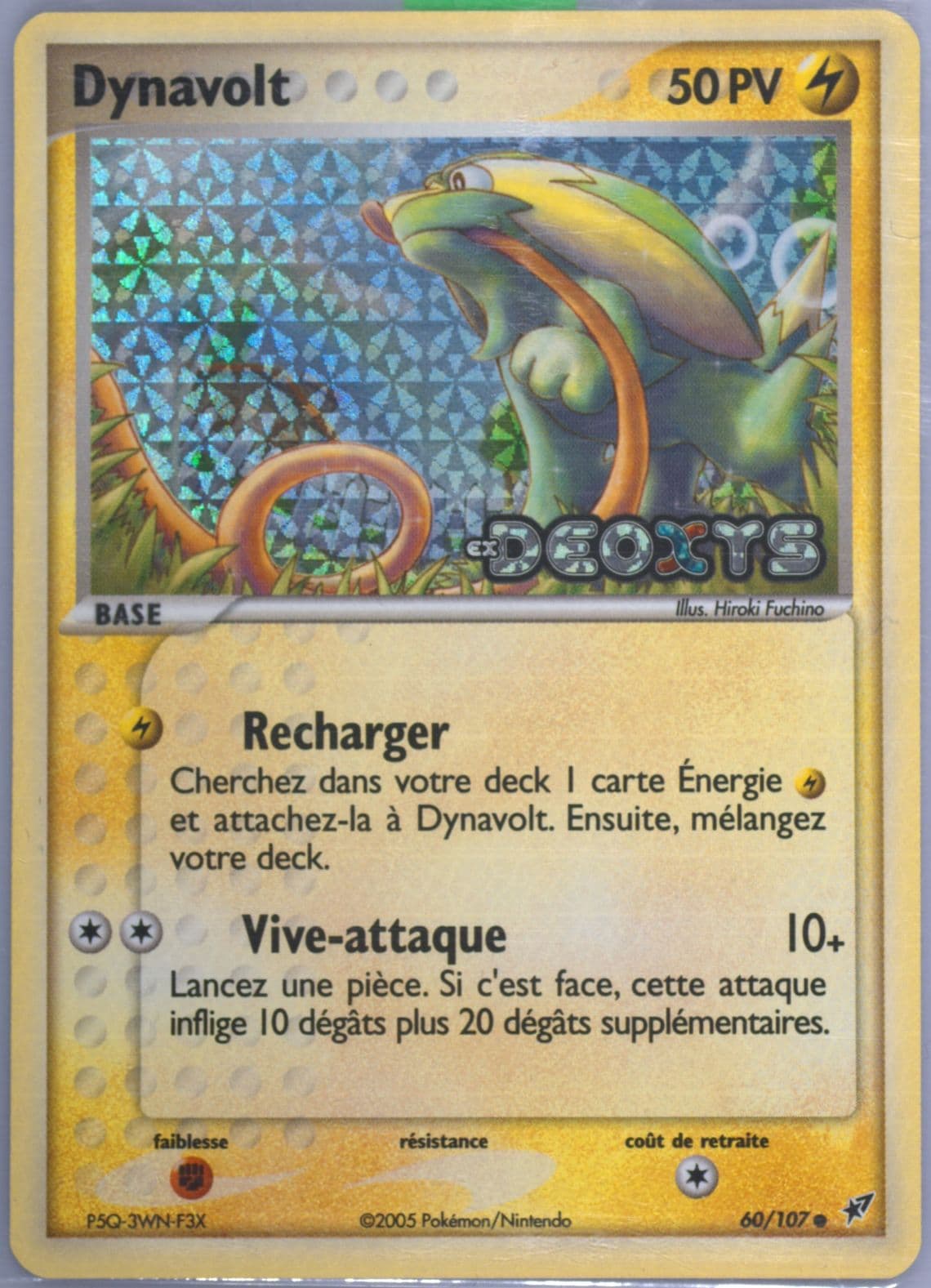 Dynavolt-Reverse Foil French (60) 2005 Pokemon EX Deoxys