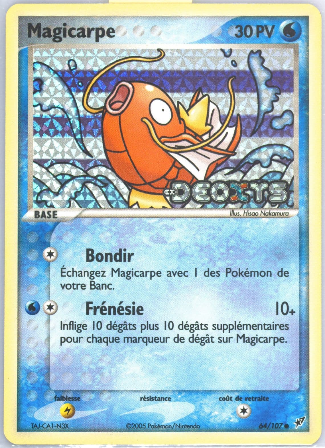 Magicarpe-Reverse Foil French (64) 2005 Pokemon EX Deoxys