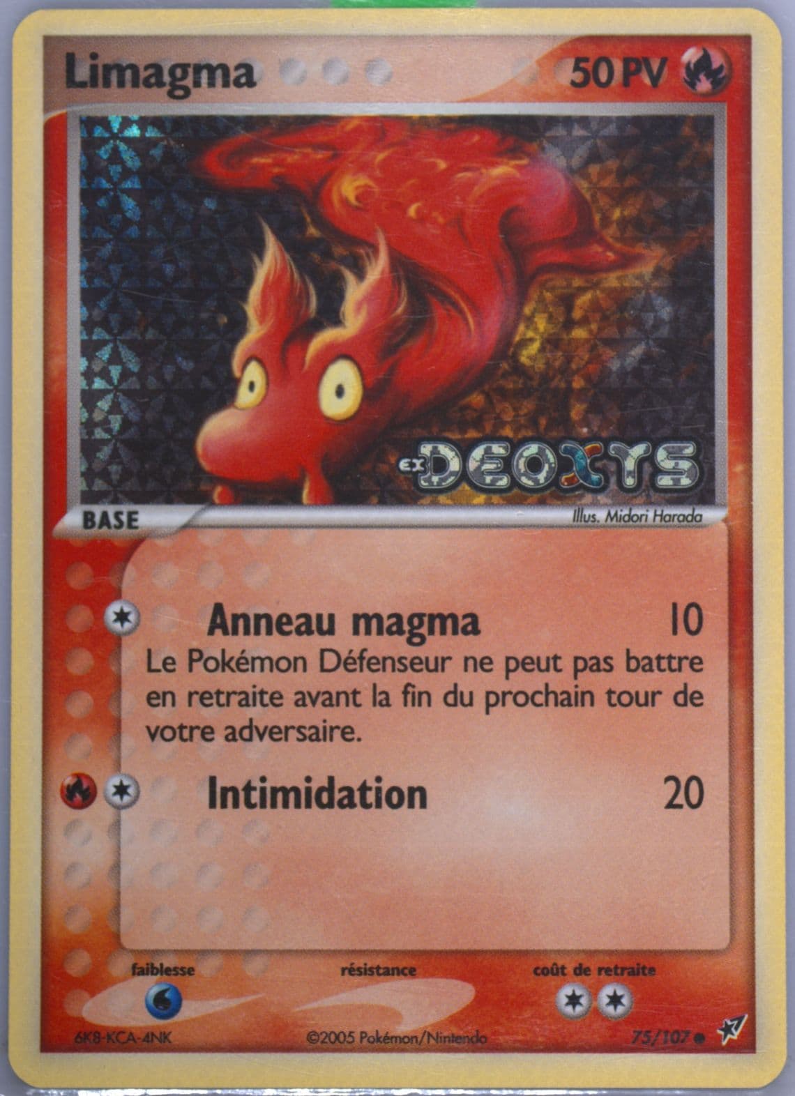 Limagma-Reverse Foil French (75) 2005 Pokemon EX Deoxys