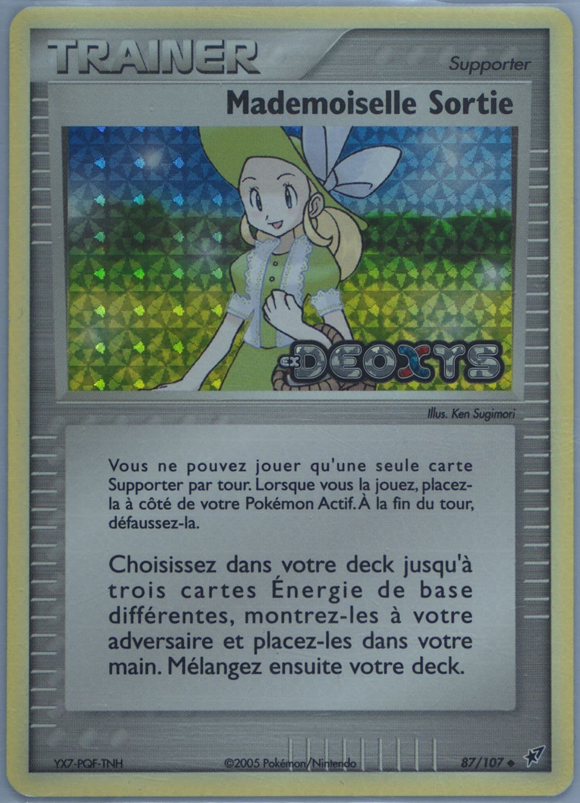 Mademoiselle Sortie-Reverse Foil French (87) 2005 Pokemon EX Deoxys