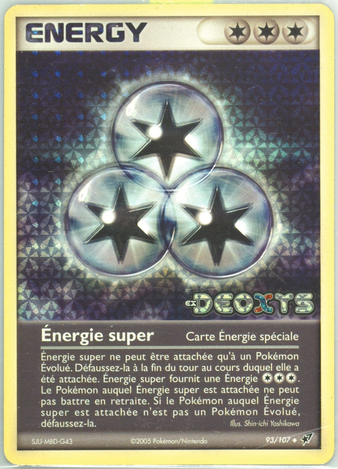 Energie Super-Reverse Foil French (93) 2005 Pokemon EX Deoxys