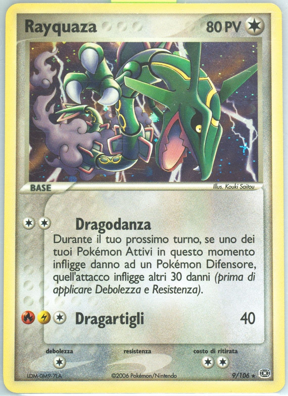 Rayquaza-Holo Italian (9) 2005 Pokemon EX Emerald