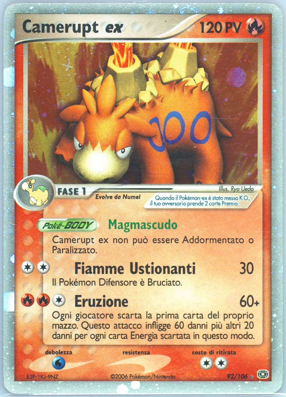 Camerupt EX-Holo Italian (92) 2005 Pokemon EX Emerald