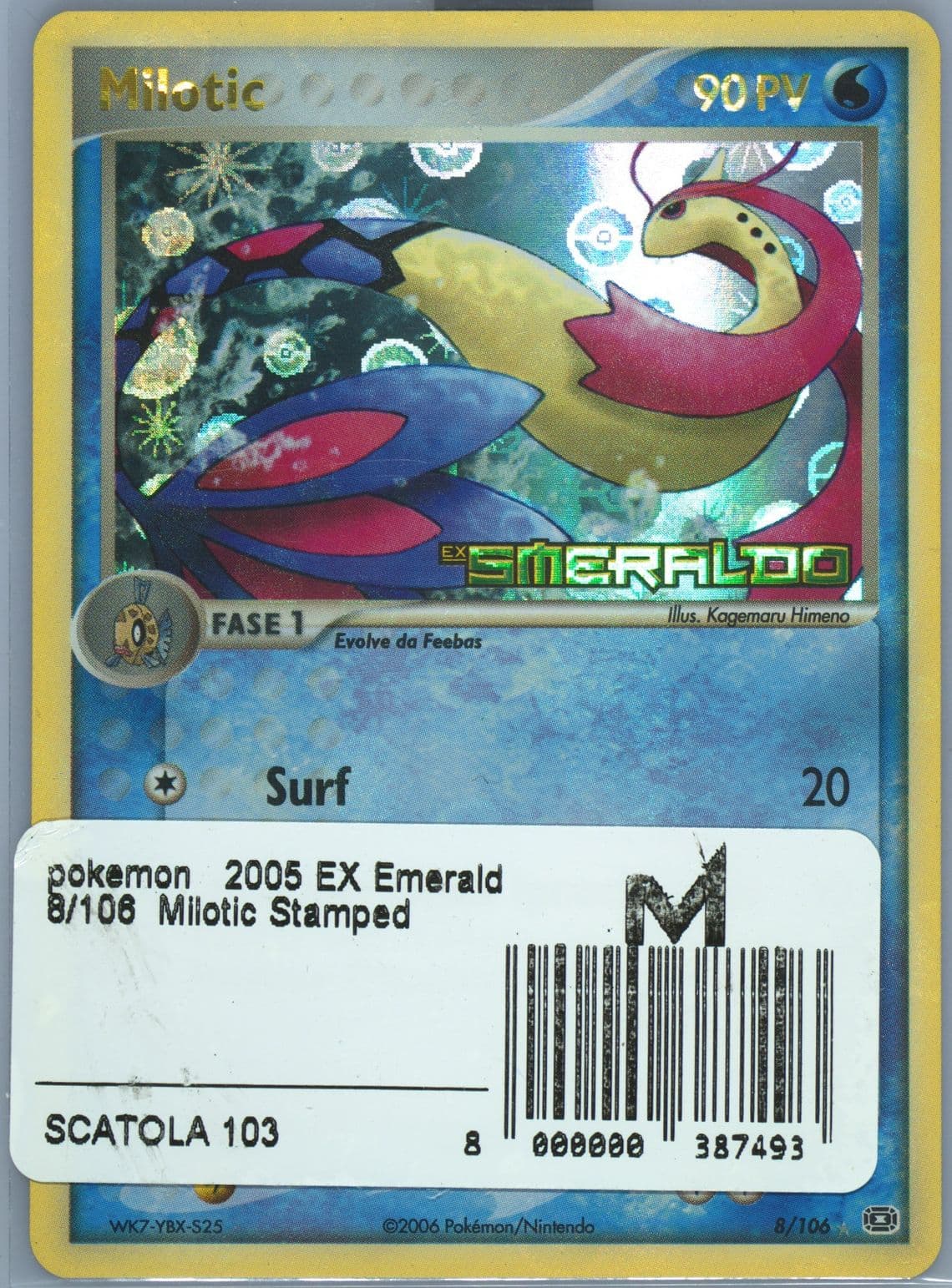 Milotic-Reverse Foil Italian (8) 2005 Pokemon EX Emerald