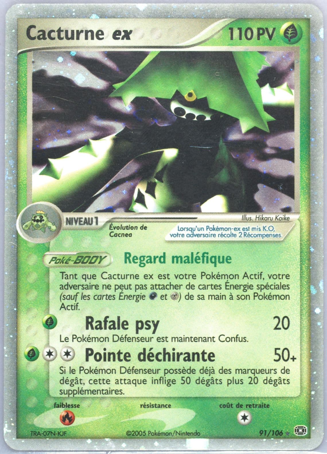 Cacturne EX-Holo French (91) 2005 Pokemon EX Emerald