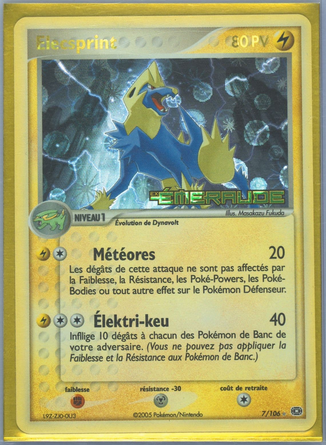 Elecsprint-Reverse Foil French (7) 2005 Pokemon EX Emerald